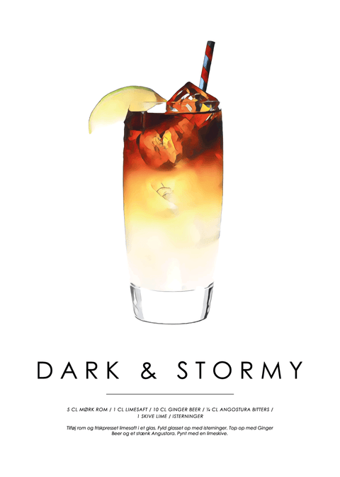 Dark and stormy - Cocktail plakat