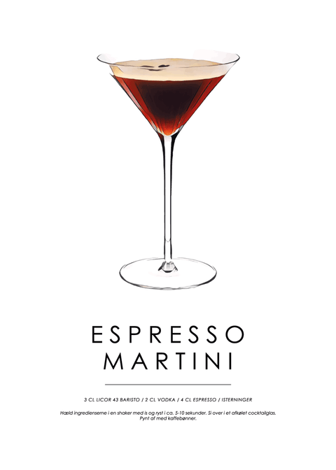 Espresso Martini - Cocktail plakat