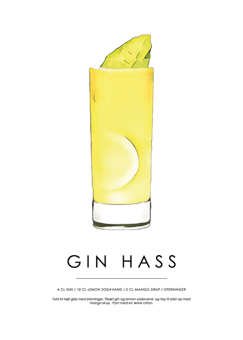 Gin Hass - Cocktail plakat