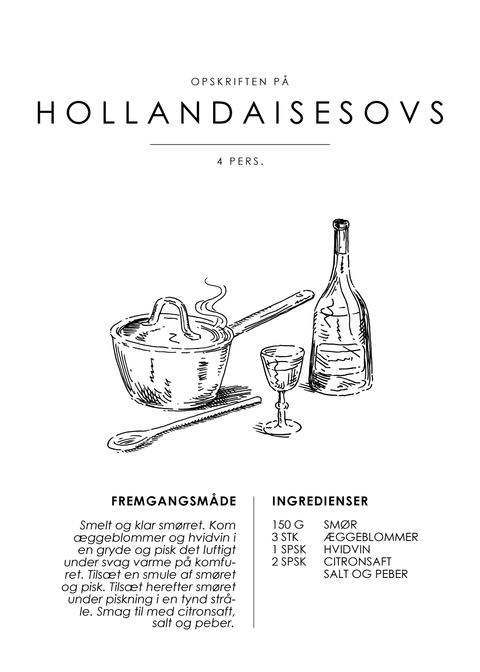 Hollandaisesovs opskrift - Sovse guide plakat