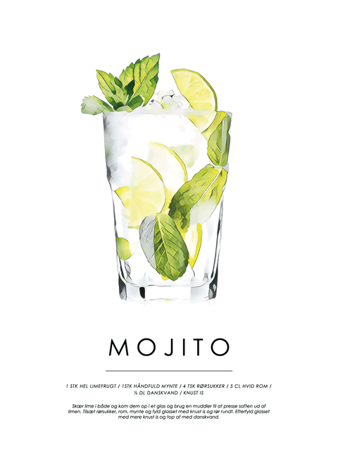 Mojito - Cocktail plakat