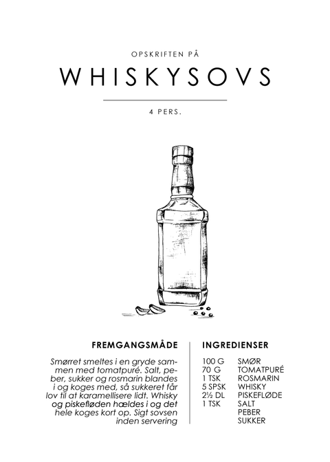 Whisky opskrift - Sovse guide plakat