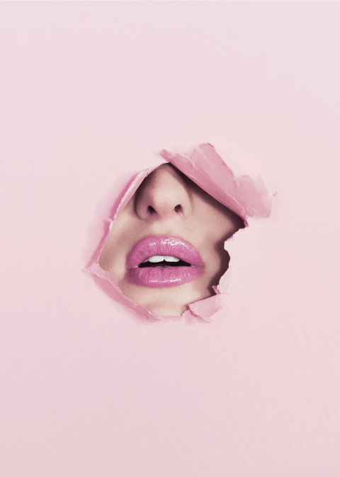 Pink lips plakat