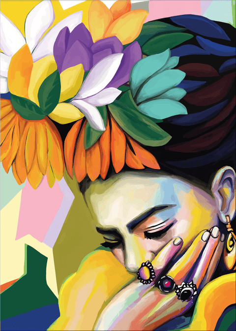 Shy Frida - Frida Kahlo inspireret plakat