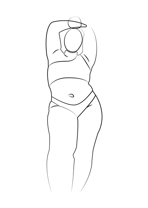 Proud of my curves - Body positivity plakat