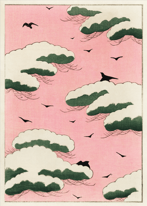 Pink sky - Japansk kunstplakat