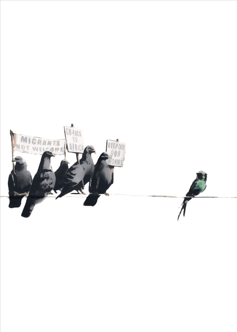 Birds of a feather - Banksy plakat