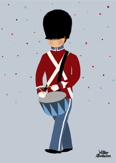 Little guard with drum - Børneplakat