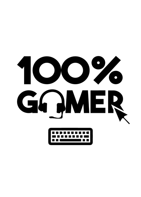 Gamer plakat - 100% Gamer