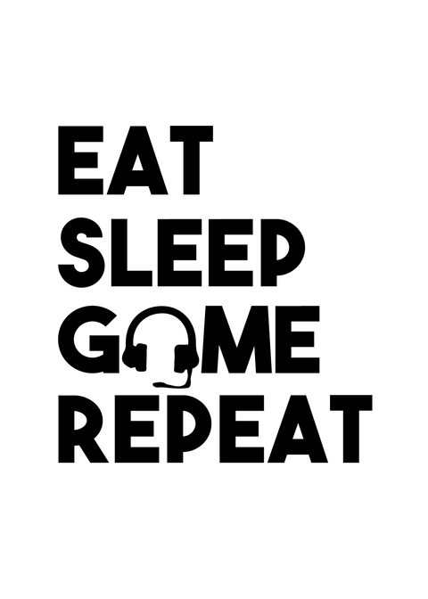 Gamer plakat - Eat sleep game repeat