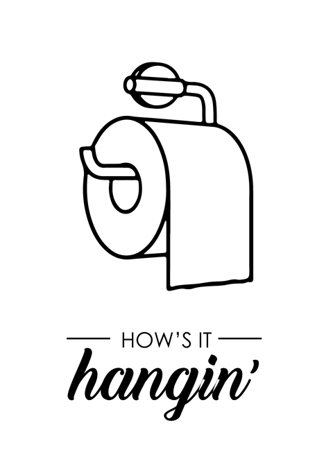 How's it hangin' - Toilet plakat