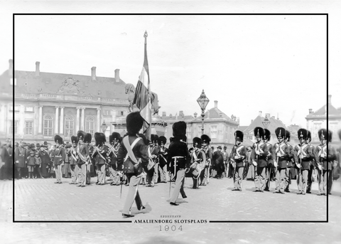 Amalienborg slotsplads - Gamle billeder af København plakat