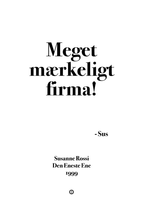 Meget mærkeligt firma