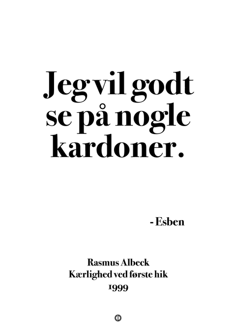 Jeg vil godt se på nogle kardoner