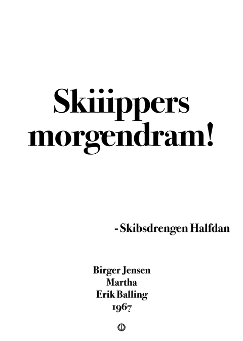 Martha simpel plakat - Skiiippers morgendram!