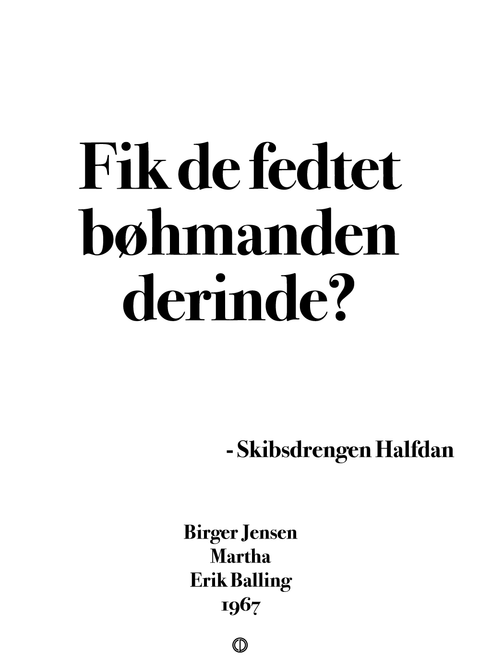 Martha simpel plakat - Bøhmanden