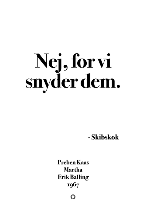 Martha simpel plakat - Vi snyder dem