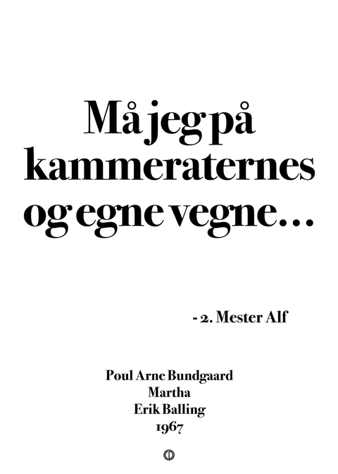 Martha simpel plakat - På kammeraternes og egne vegne