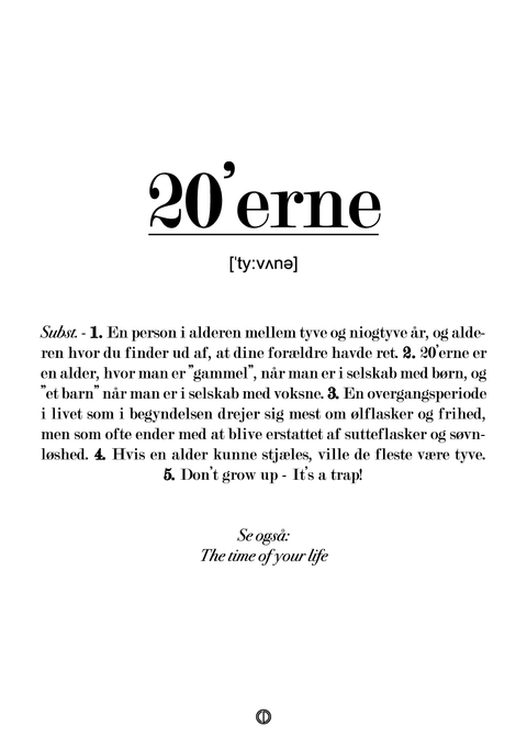 20'erne definition - plakat