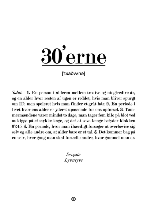 30'erne definition - plakat