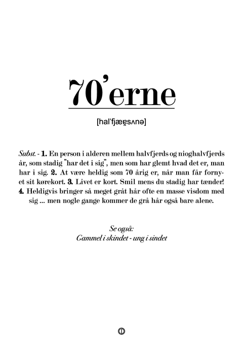 70'erne definition - plakat