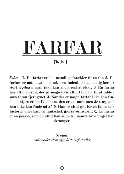 Farfar definition - plakat