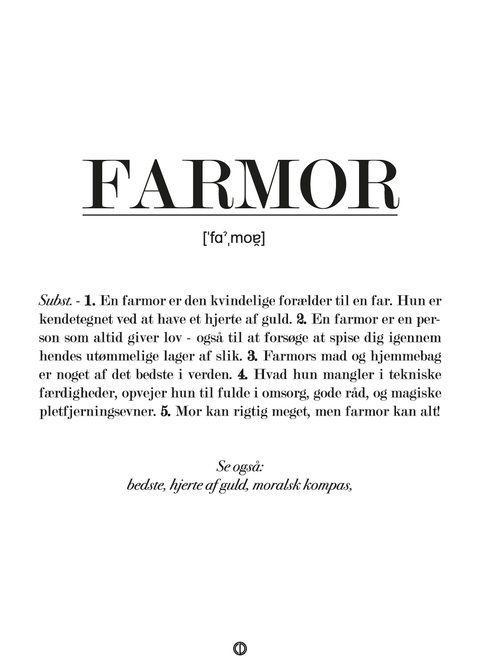 Farmor definition - plakat