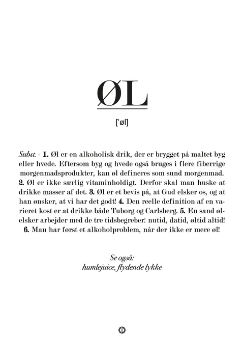 Øl definition - plakat