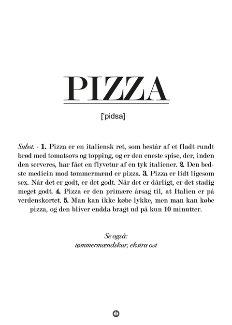 Pizza definition - plakat