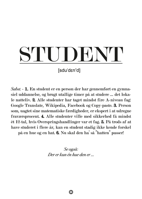 Student definition - plakat