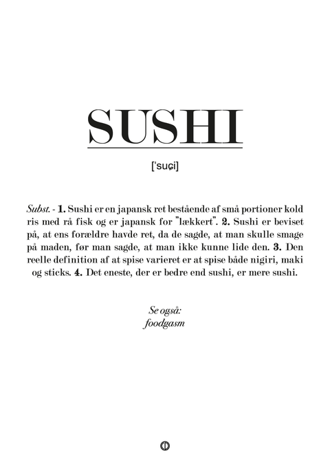 Sushi definition - plakat