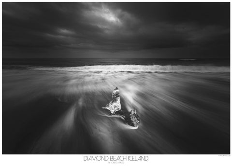 Diamond Beach Iceland - Brian Lichtenstein plakat