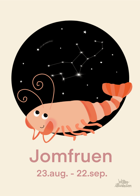 Stjernetegn jomfru - Børneplakat