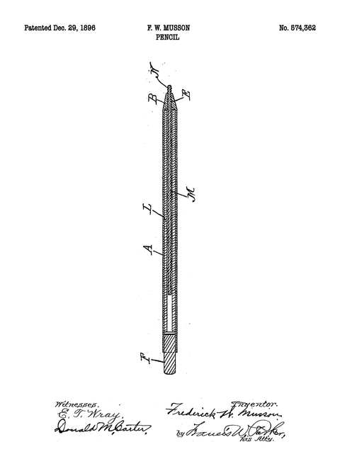 Kuglepen plakat - Original patent tegning