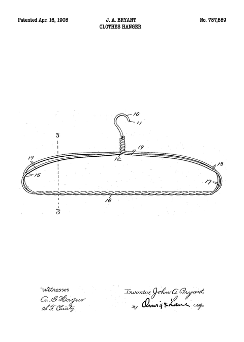 Bøjle plakat - Original patent tegning