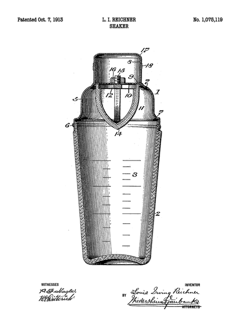 Shaker plakat - Original patent tegning