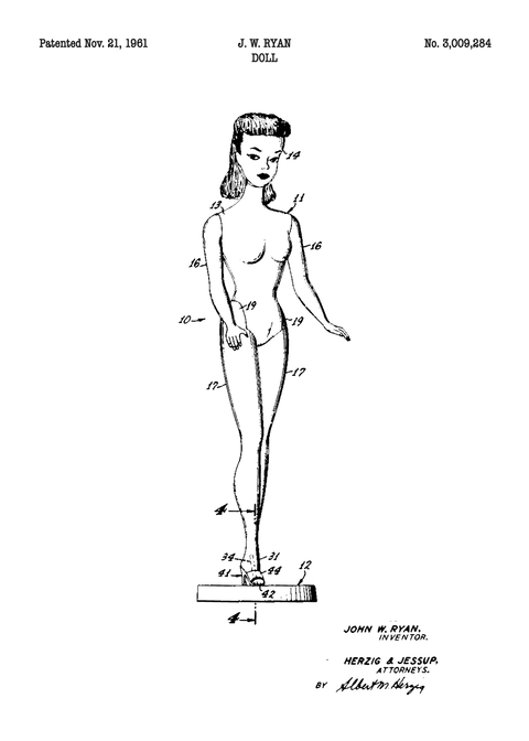 Dukke plakat - Original patent tegning