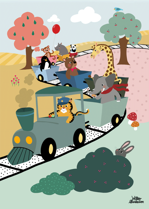 Adventure train - Børneplakat