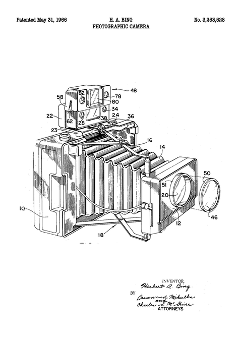 Kamera plakat - Original patent tegning