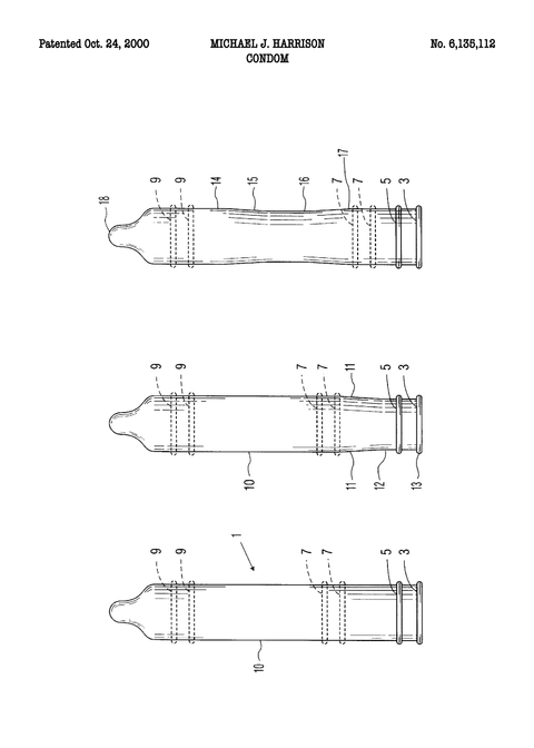 Kondom plakat - Original patent tegning