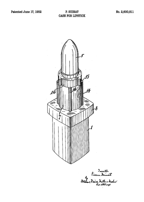 Læbestift plakat - Original patent tegning