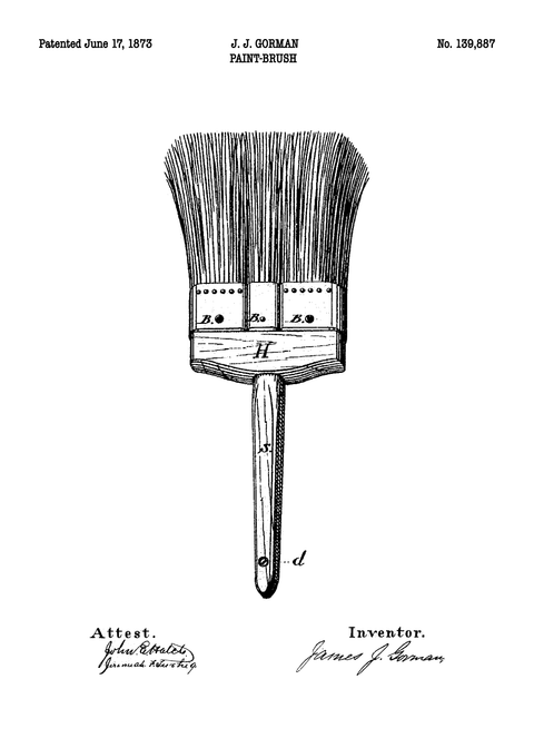 Pensel plakat - Original patent tegning