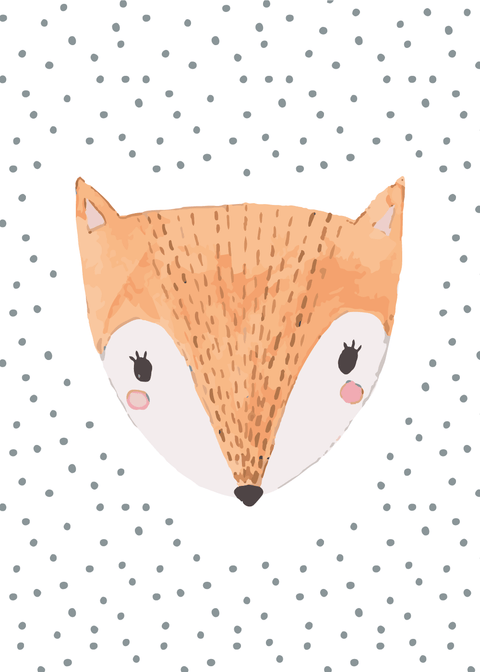 Childish fox plakat