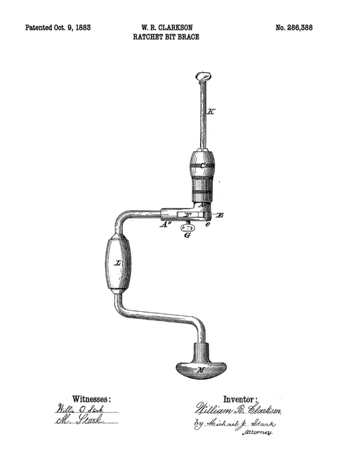 Boremaskine plakat - Original patent tegning