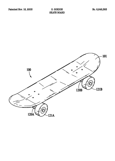 Skateboard plakat - Original patent tegning