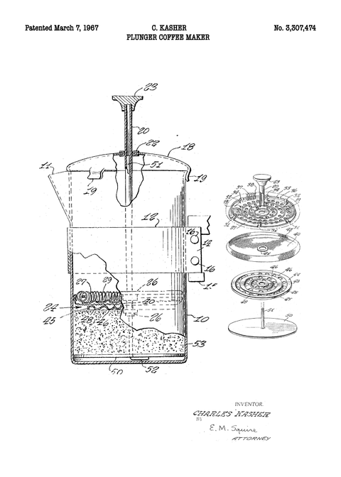 Stempelkande plakat - Original patent tegning