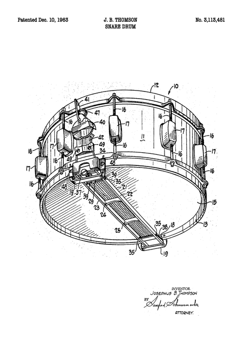 Tromme plakat - Original patent tegning