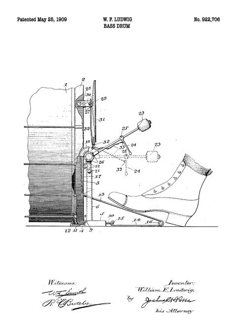 Stortromme plakat - Original patent tegning