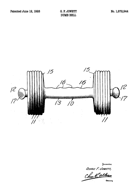 Håndvægt plakat - Original patent tegning