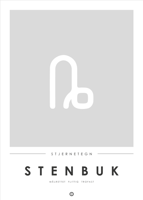 Stjernetegn plakat - Stenbuk